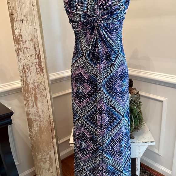 Chico’s Textured Maxi Dress 'Maida' Size 0 Stretch Fully Lined NWT - Picture 5 of 11